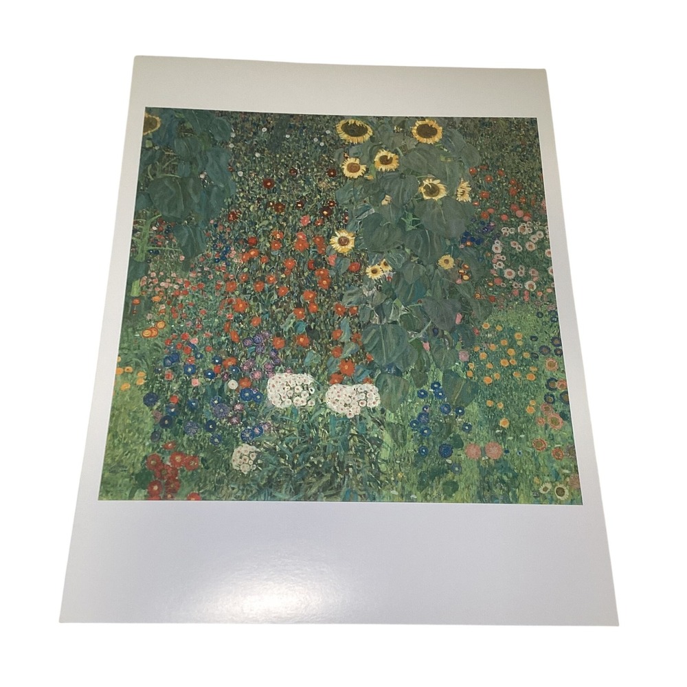 Gustav Klimt Cottage Garden with Sunflowers 1908 Taschen Art Print 10x13 Floral